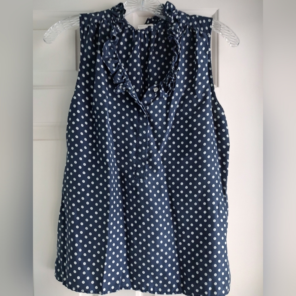 Navy Polka Dot Dress